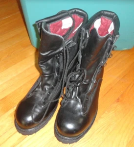 New! Black Knight boots Vibram soles lace up men's size 12 leather upper - Picture 1 of 6
