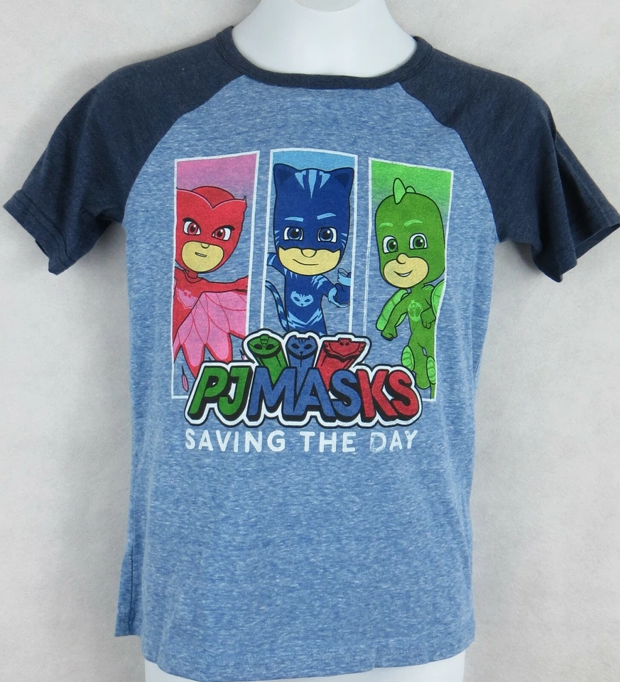 PJ Masks Boys T-Shirt Officially Licensed Blue Jumping Beans Saving the Day  - Image 1 of 4