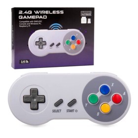 2.4 G Wireless SNES Controller Compatible with Original SNES Super NES, Win IOS