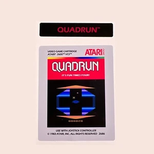 Atari 2600 Replacement Label - Quadrun - Picture 1 of 1