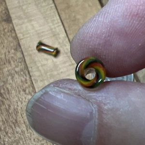 Paar PYREXGLAS 6g Rasta Doppelflair STECKER KÖRPER SCHMUCK Ohrringe - Bild 1 von 4