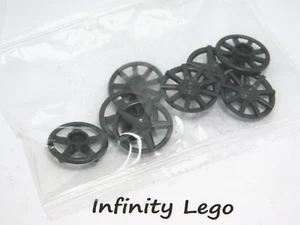 8 LEGO Pearl Dark Gray Hub Caps (9 Spoke and 5 Spoke) Ferrari 812 (76914 72210) - Picture 1 of 2