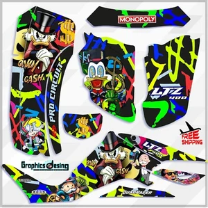 SUZUKI LTZ 400 2003-08 FULL GRAPHICS KIT DECALS STICKER MONOPOLY FREE SHIPPING - Picture 1 of 5