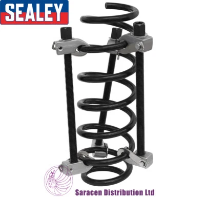 SEALEY 3 PIECE COIL SPRING COMPRESSOR SET, WITH SAFETY HOOKS - AK384 - Image 1 of 2
