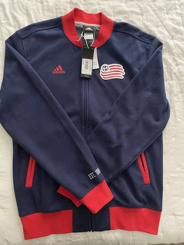 BRAND NEW NEW ENGLAND REVOLUTION ADIDAS ZIP UP JACKET SIZE MEDIUM Cover