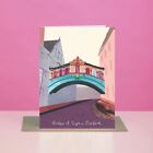 Blank Card Colourful Bridge of Sighs Oxford - Mixed Media Landmark Artwork