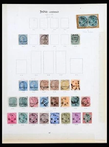 Lot 40114 Stamp collection India service 1866-1930 on albumpages. - Picture 1 of 10