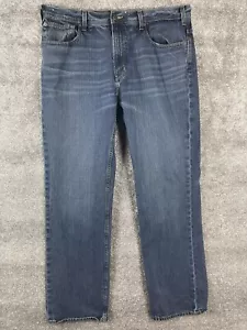 Mustang Jeans Mens 38X34 Blue Straight Pockets Worn Western Cowboy Work Faded - Picture 1 of 15
