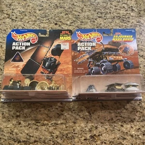 (2) Hot Wheels JPL Returns To Mars & JPL Sojourner Mars Rover Action Pack Sets - Picture 1 of 5