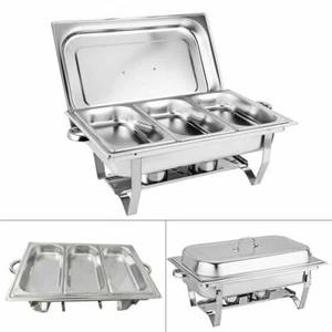 Edelstahl Profi Chafing Dish Speisewärmer Wärmebehälter Satz Speisenwärmer - Bild 1 von 54