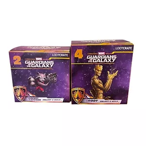 Marvel Guardians Of The Galaxy Collect Rocket Raccoon & Groot Lootcrate Set Of 2 - Picture 1 of 5