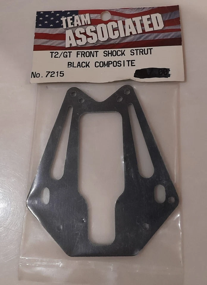 Vintage Team Associated Rc10t2 / GT Front Shock Strut Black Fiberglass 7215