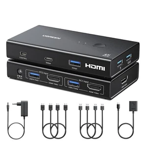 UGREEN HDMI 2.0 KVM Switch 2 PC 1 Monitor USB HDMI KVM Switch 4K@60Hz HDMI - Bild 1 von 7