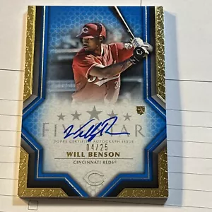 WILL BENSON 2023 TOPPS FIVE STAR ROOKIE AUTOGRAPH BLUE RC AUTO 04 /25 - Picture 1 of 7