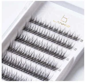 Lankiz Individual Lashes Natural Cluster C Curl 0,1 mm Mix Faux Mink DIY 160 Stück - Bild 1 von 9