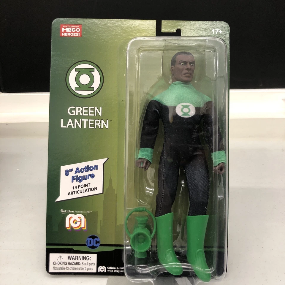 Green Lantern John Stewart Mego 8 Inch Action Figure DC Comics Retro 2020