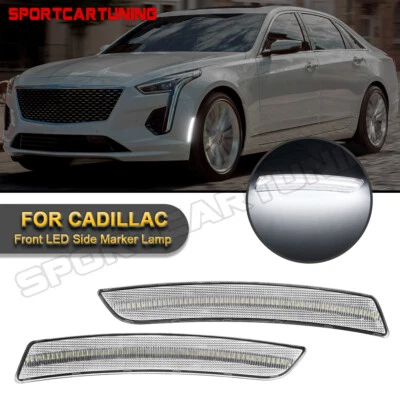 Luz de señal LED de humo blanca para parachoques blanco para Cadillac CT6 CT6-V 2016-2020 Foto 1 de 4