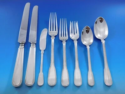 Hamilton by Tiffany and Co Sterling Silver Flatware Set 8 Service 73 pc Dinner - Image 1 of 4