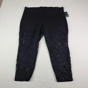 Torrid Active 4x Black Lace Leg Crop Capri NWT - Picture 1 of 10