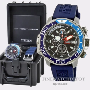 Authentic Citizen Eco-Drive Men's Promaster Aqualand Blue Black Watch BJ2169-08E - Picture 1 of 1