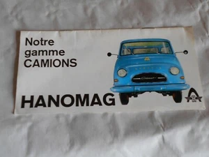 Vintage Prospekt Hanomag Transporter und LKW französische Ausgabe - Bild 1 von 3