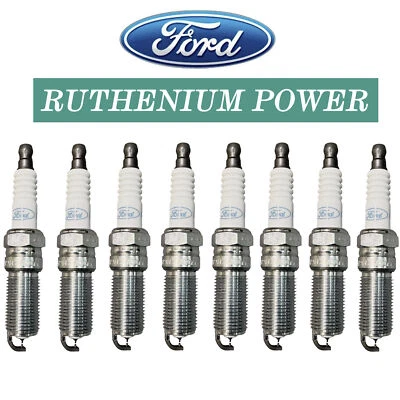 For Buick Chevy Lincoln Mazda Genuine OEM Ford RUTHENIUM Spark Plugs Set of 8 — 第 1/4 张图片