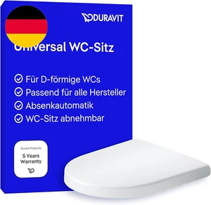 Duravit Wc-Sitz Univavo, Wc-Sitz D-Shaped Compact, Klobrille Mit Doppelter Absen - Bild 1 von 12