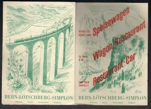 1950s Switzerland BERN-LOTSCHBERG-SIMPLON RR Booklet and Route Map  - Picture 1 of 4