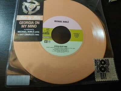 Ray Charles & Michael Buble Georgia On My Mind Record Store Day 2012 Peach... - Image 1 of 4