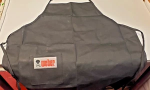 Weber Apron Adjustable Black BBQ Grill Utility Pocket Chef Barbecue Cook - Picture 1 of 3