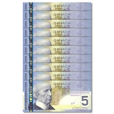 Canada 5 Dollars, 2002, Pick#101, Lot of 10 pcs, UNC - Image 1 of 2