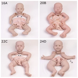 Kits de muñeca bebé renacido realista hágalo usted mismo suministro vinilo silicona kit recién nacido sin pintar - Imagen 1 de 35