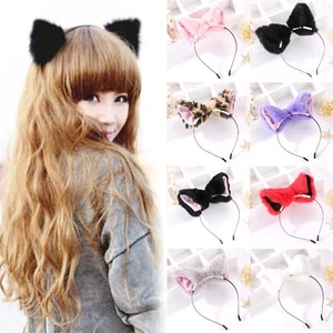 Cat Fox Faux Fur Ears Headband Anime Lilita Halloween Maid Cosplay Party Costume - Picture 1 of 26