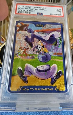 2024 Mickey Disney Anthology Sparkle Holo #/300 " How to Play Baseball" 62 Goofy - Image 1 of 4