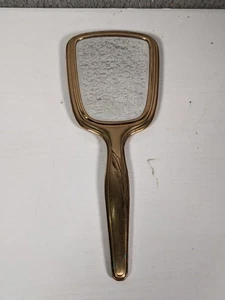 Espejo de mano vintage dorado con motivo floral mango - Imagen 1 de 3