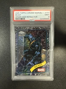 2025 Topps Chrome Spider Web Refractor /399 Beast #177 PSA 9 JL - Bild 1 von 2