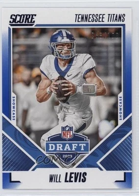 2023 Score NFL Draft Showcase /100 Will Levis #5 Rookie RC - Image 1 of 2