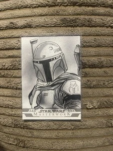 2024 TOPPS STAR WARS MASTERWORK Jango Fett Michael Munshaw 1/1 Sketch card - Picture 1 of 2