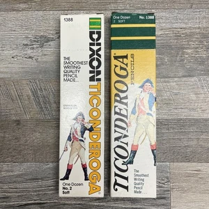 Lot Of 24 VTG DIXON Ticonderoga USA 1388 2 SOFT Pencils + Boxes UNSHARPENED New - Picture 1 of 2