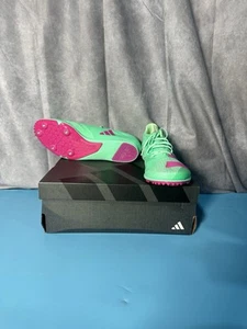 Adidas Adizero Distancestar Track Shoes Men’s Size 11.5 Mint Green Pink NEW - Picture 1 of 9