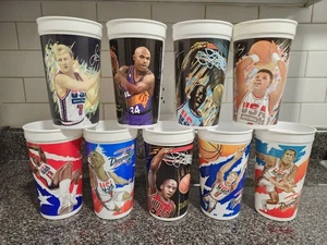 Dream Team Cup Lote 9 tazas de plástico NBA McDonald's años 90 Michael Jordan Bird Shaq - Imagen 1 de 8