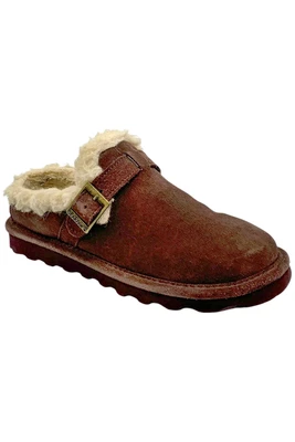 BEARPAW Women's Jillian Suede Mule with Rain and Stain Repellent Fig - Image 1 of 3