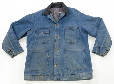 Chaqueta vaquera vaquera forrada con manta SEARS vintage rara años 70 80 azul talla L Foto 1 de 4