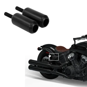 Smooth Black Rear Shock Slider Crash Bar For Indian Bobber Icon Sixty 2017-24 US - Bild 1 von 8