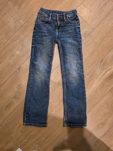 Wrangler Bootcut Flare Jeans Girls 8 Adjustable Waist Whisker Retro - Picture 1 of 5