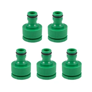 5pcs Hose Tap Connector G1/2 Threaded Faucet Nozzle Quick Connect Adapter - Picture 1 of 5