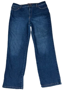 Gloria Vanderbilt Women's Amanda Jeans 16 Petite Blue Stretch High Rise Curvy - Picture 1 of 8