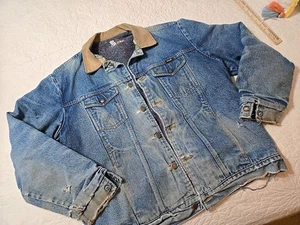 Wrangler de colección para hombre talla? LG/XL? Chaqueta vaquera occidental forrada de lana con manta - Imagen 1 de 13
