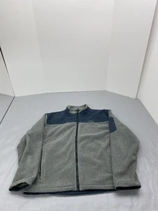 Cabela's Jacket Mens XL Gray Blue Full Zip Fleece Outdoor Warm Pocket Softshell - Picture 1 of 13