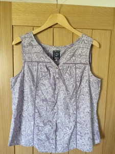 Mantaray Cotton Top Size 14 - Lilac/Purple Womens New With Tags - Picture 1 of 5